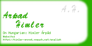 arpad himler business card